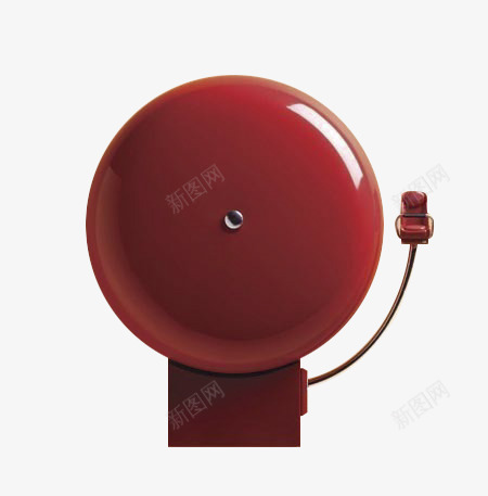 红色敲钟器png免抠素材_新图网 https://ixintu.com 打铃器 深红色 金属