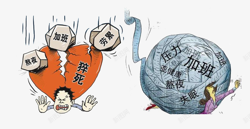 压力山大创意漫画png免抠素材_新图网 https://ixintu.com 压力 压力山大 各种压力 心情烦躁 心烦 烦乱 烦躁