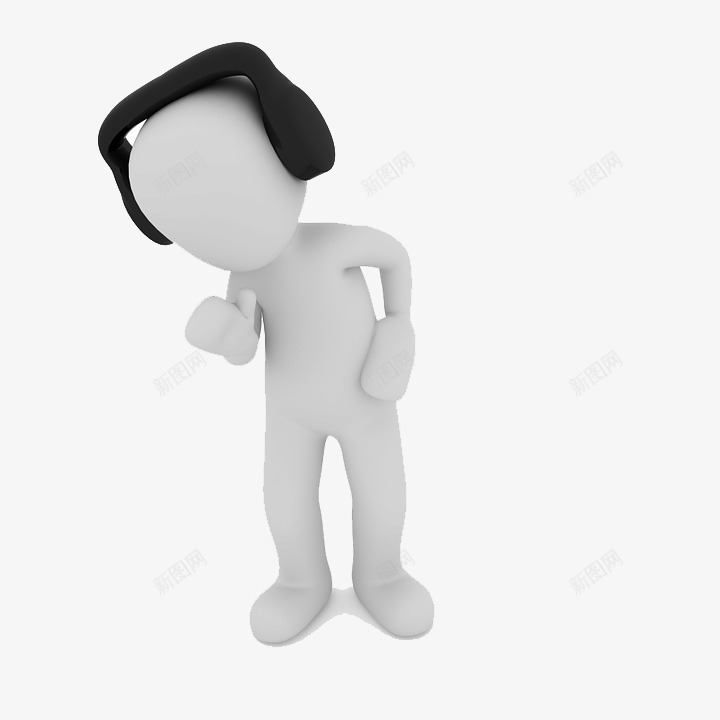 唱歌的小人png免抠素材_新图网 https://ixintu.com 听歌 歌霸 耳麦 自我世界
