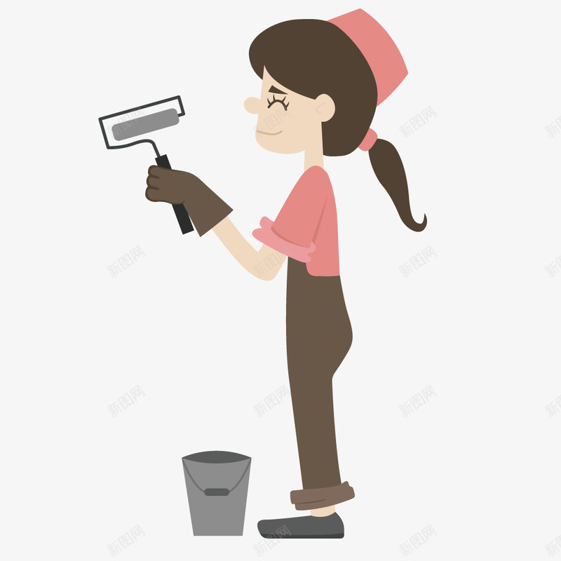 刷墙卡通室内装修人物矢量图ai免抠素材_新图网 https://ixintu.com 上班工作小人 人物图库 刷墙 卡通 卡通人物 卡通装修工人 室内 职业 职业人物 装修人物 矢量图