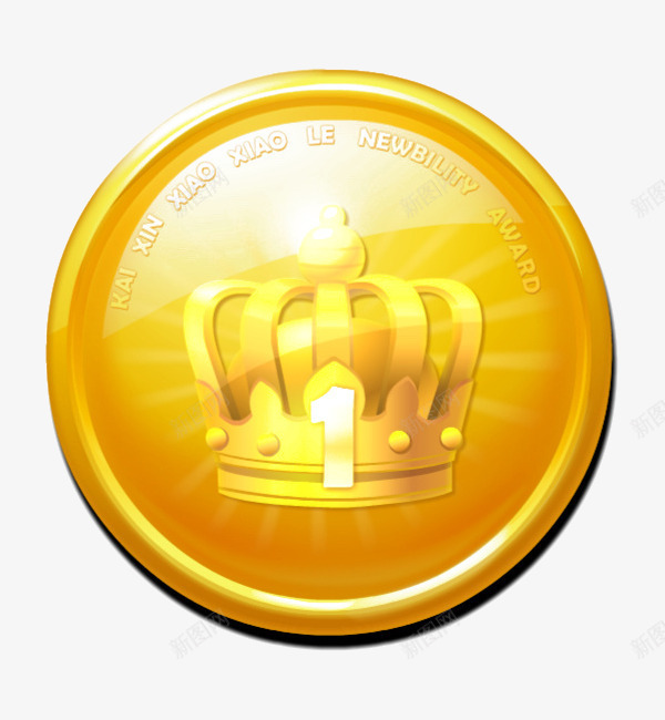 圆形金币png免抠素材_新图网 https://ixintu.com 活动元素 皇冠 金属质感 金币