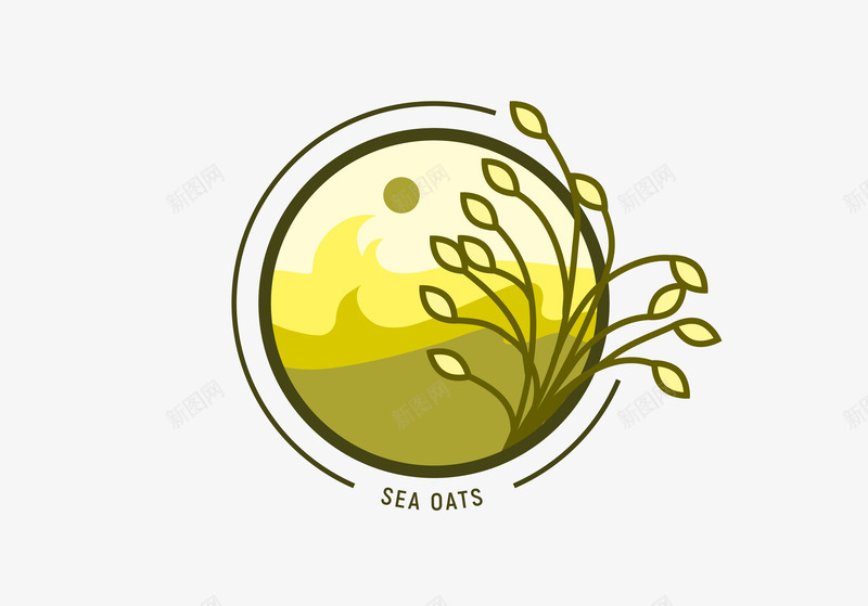简约农作物燕麦标识矢量图图标ai_新图网 https://ixintu.com 农作物 圆形 燕麦 燕麦标识 燕麦粒 燕麦颗粒 简约 粗粮 粮食 矢量图