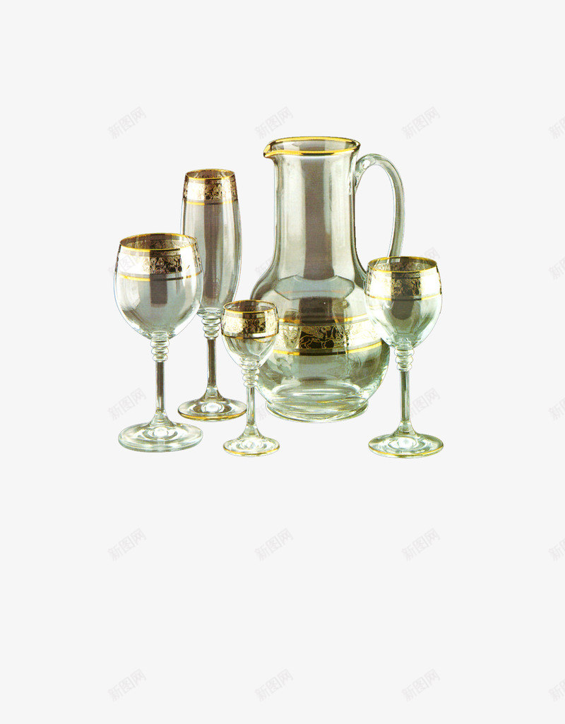 玻璃茶具png免抠素材_新图网 https://ixintu.com 晶莹剔透 杯子 水壶 玻璃