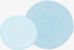 蓝色清新创意水彩个性圆形素材