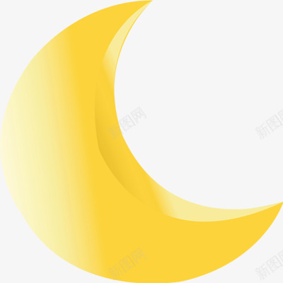 卡通月亮png免抠素材_新图网 https://ixintu.com 卡通装饰 月牙 黄色月亮