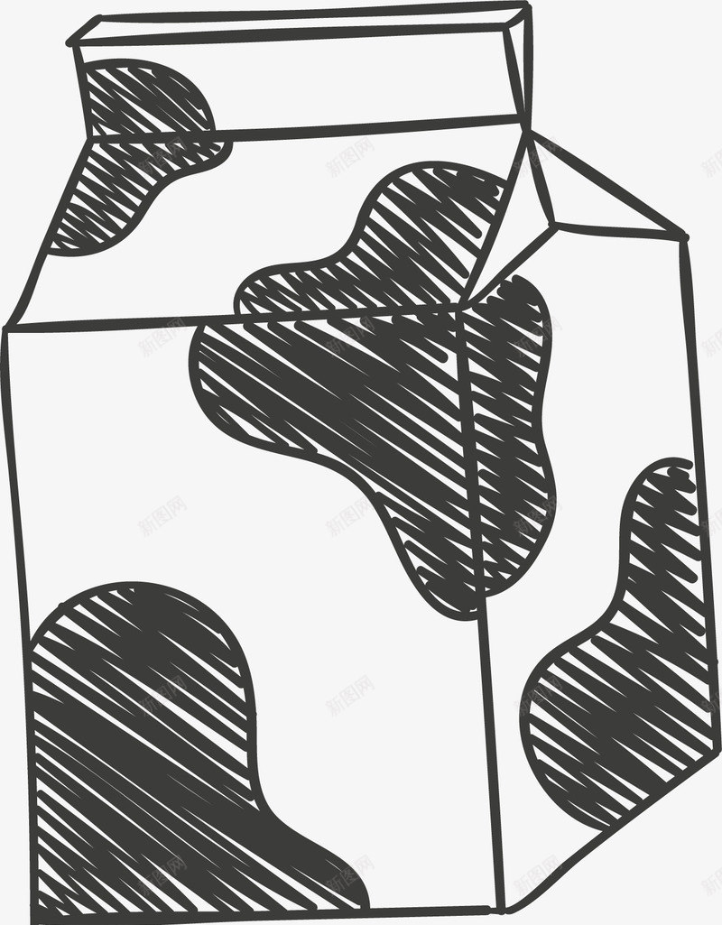 卡通手绘牛奶矢量图ai免抠素材_新图网 https://ixintu.com 卡通 手绘 牛奶 盒子 矢量图