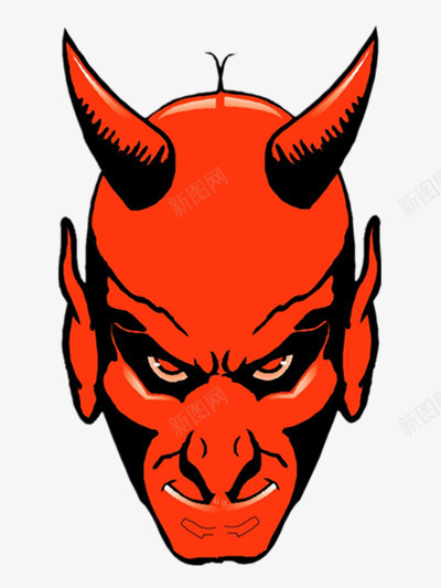 凶恶魔鬼png免抠素材_新图网 https://ixintu.com 个性 卡通 手绘 橙色