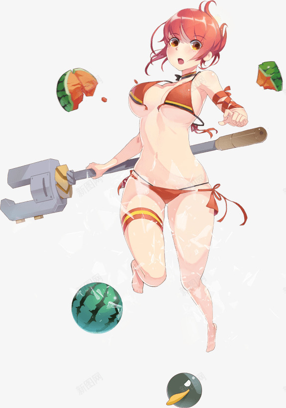 创意漫画人物造型比基尼美女png免抠素材_新图网 https://ixintu.com 人物 创意 漫画 美女 造型