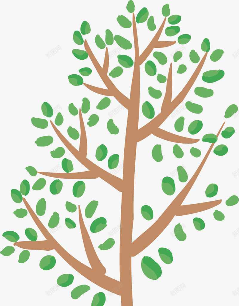 可爱的植物矢量图ai免抠素材_新图网 https://ixintu.com 卡通手绘 小树 树干 植物 漂亮 绿叶 美丽 矢量图