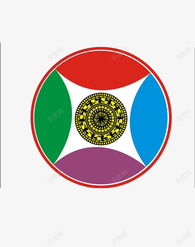 缤纷多彩png免抠素材_新图网 https://ixintu.com 唯美 圆形 壮族文化 绘画 艺术 装饰
