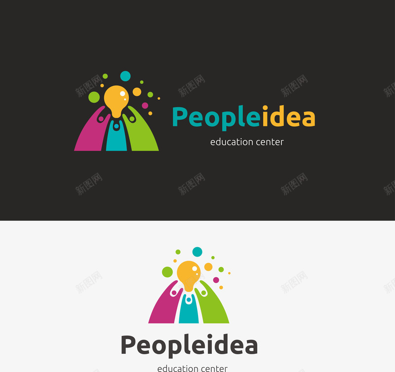 图形商标图标psd_新图网 https://ixintu.com logo设计 个性炫彩标志 彩色图形