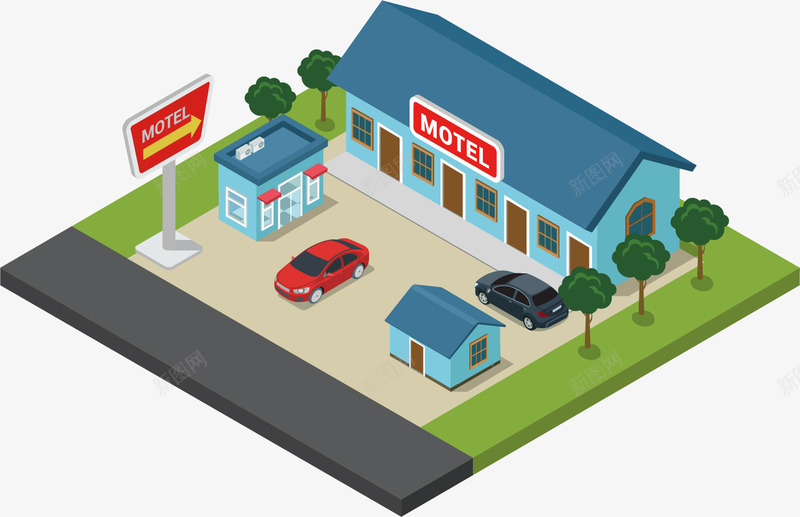 手绘简约停车场矢量图ai免抠素材_新图网 https://ixintu.com 停车场 创意图 可爱 彩色 手绘图 时尚 漫画 矢量图