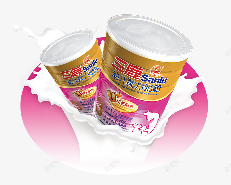 产品实物三鹿幼儿配方奶粉png免抠素材_新图网 https://ixintu.com 乳制品 产品实物三鹿幼儿配方奶粉 听装 牛奶