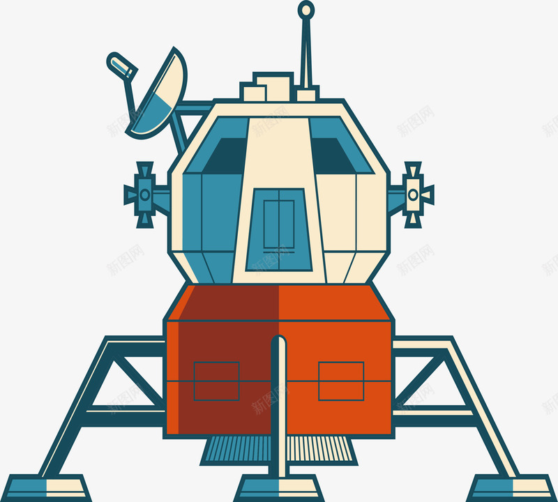 宇宙载人飞船png免抠素材_新图网 https://ixintu.com 宇宙飞船 矢量png 航空技术 航空航天 载人飞船 飞船