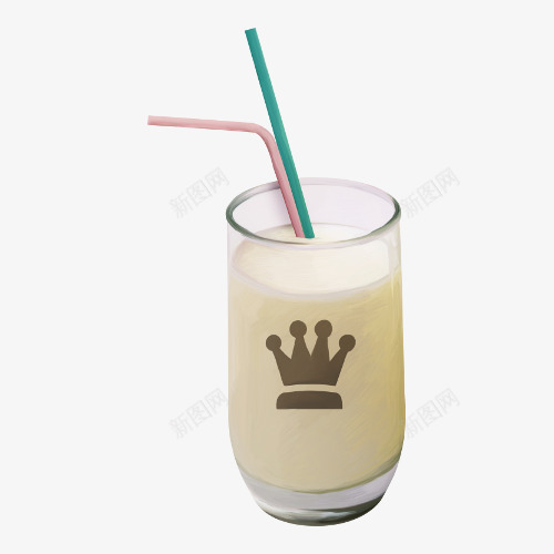 一杯牛奶png免抠素材_新图网 https://ixintu.com 卡通 吸管 牛奶 瓶子