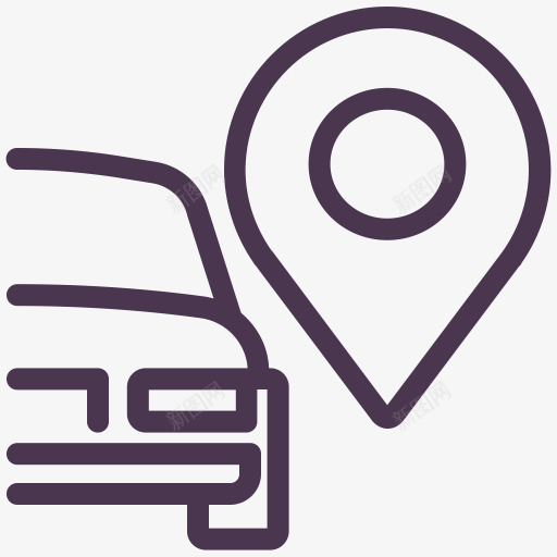 小型车位置导航停车场销服务汽车图标png_新图网 https://ixintu.com Car location navigation parking pin service 位置 停车场 导航 小型车 服务 销