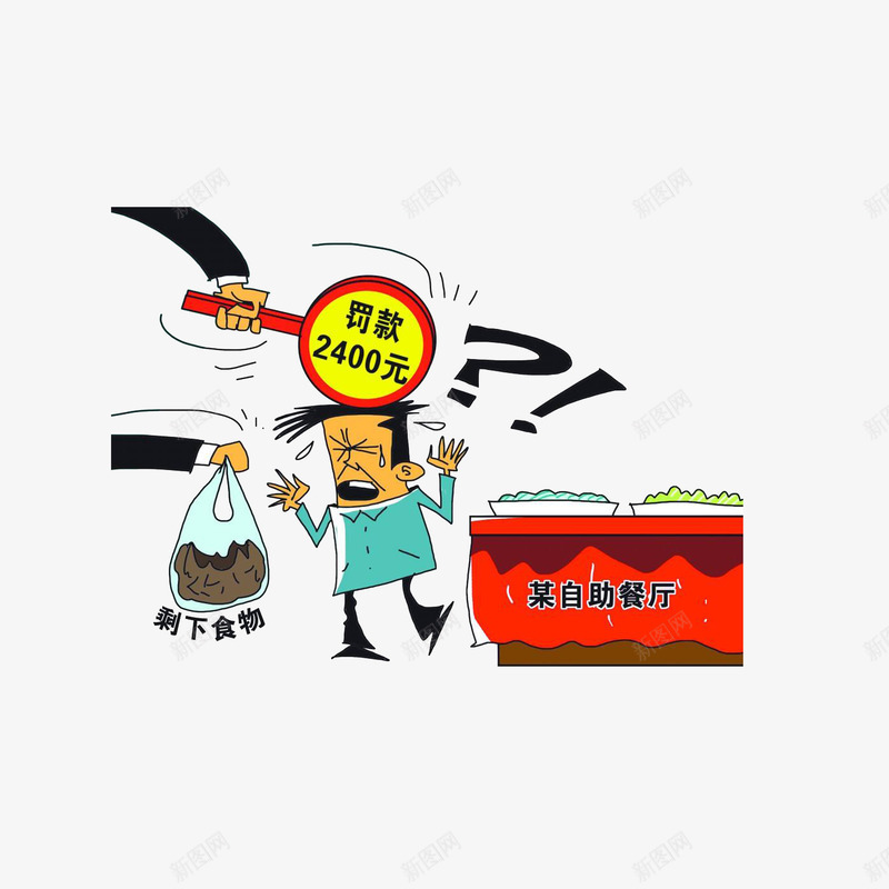 剩下的食物不可二次出售png免抠素材_新图网 https://ixintu.com 对剩下食物进行出售的自助餐厅的处罚 漫画 行政处罚
