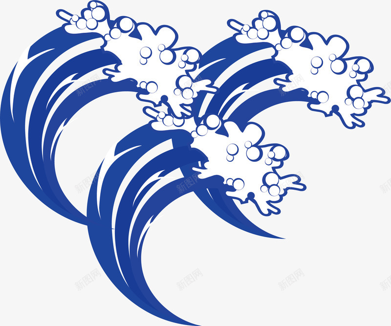 一片浪水png免抠素材_新图网 https://ixintu.com 手绘水浪 水浪纹 水浪花 水花水浪 河水 海浪 蓝色水浪