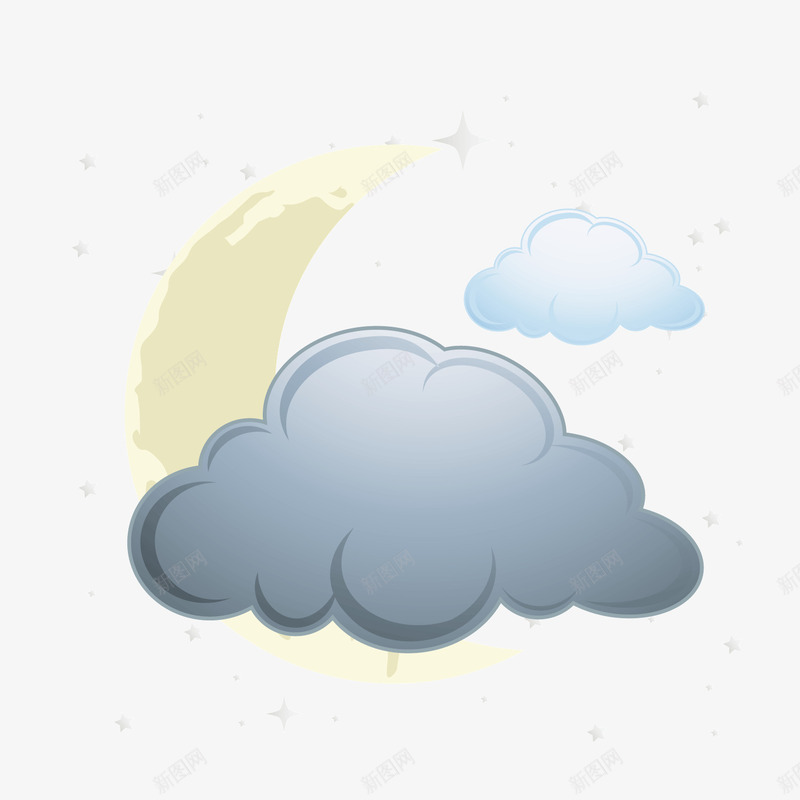 乌云密布夜晚月亮矢量图ai免抠素材_新图网 https://ixintu.com 乌云 乌云密布 夜晚 密布 月亮 矢量图
