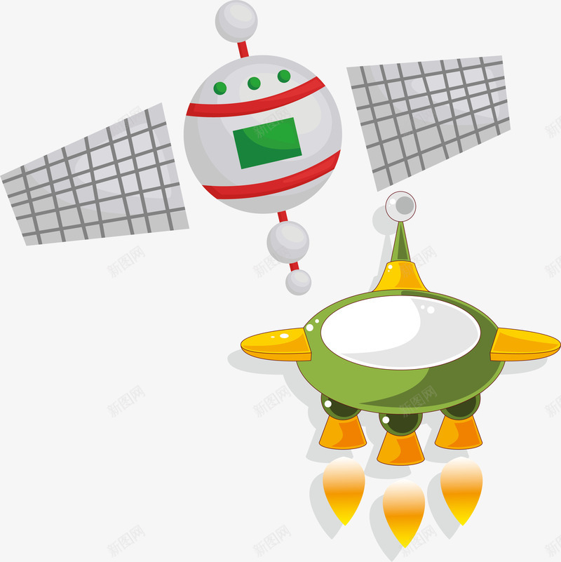 航天航空科技卡通卫星矢量图ai免抠素材_新图网 https://ixintu.com 卡通 卡通卫星 卫星 宇宙 宇宙探索 宇宙飞船 火球 航天 航空 设计 飞机 飞碟 飞船 矢量图