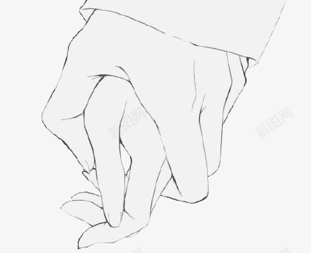 执子之手png免抠素材_新图网 https://ixintu.com 大手握小手 执子之手 漫画 爱情