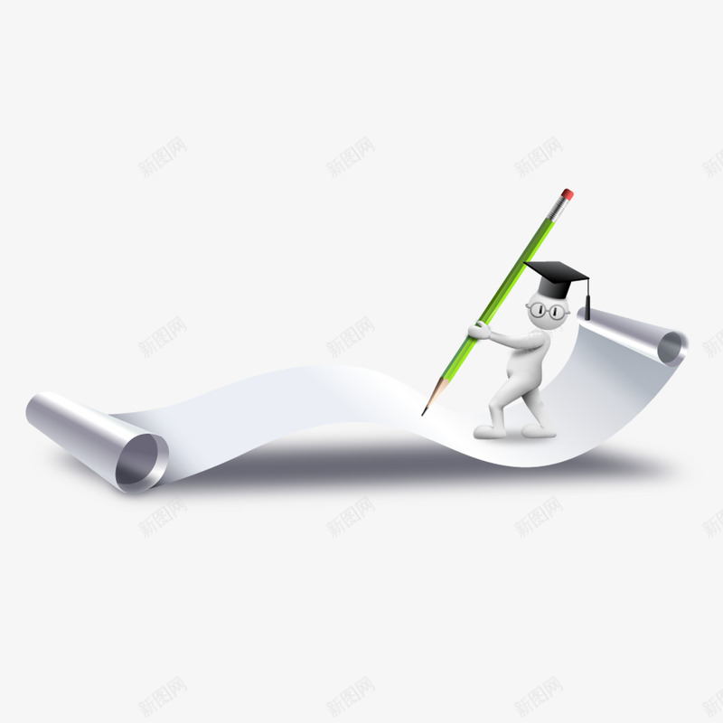翱翔在知识海洋的3D小人png免抠素材_新图网 https://ixintu.com 3D小人 小人 海洋 翱翔