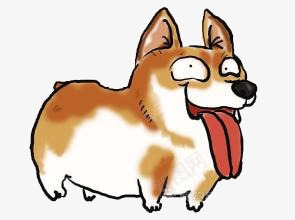 伸舌头的小柯基png免抠素材_新图网 https://ixintu.com 卡通漫画 小宠物 柯基犬 棕色