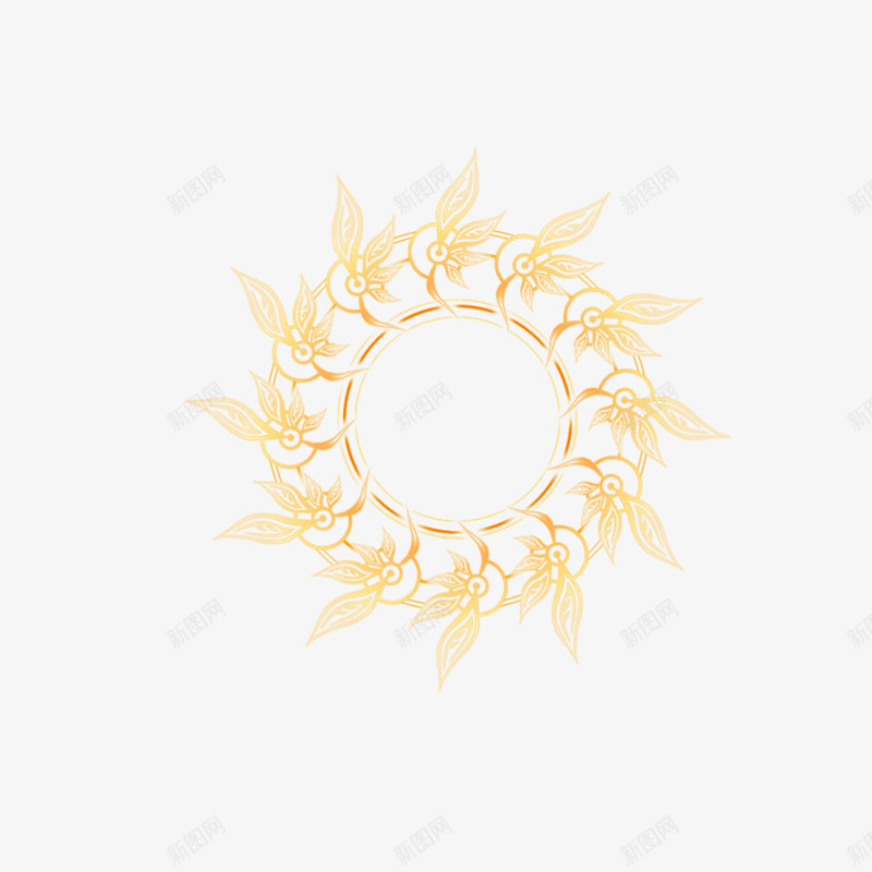 金色金属发光花纹边框png免抠素材_新图网 https://ixintu.com 圆形边框 平铺花纹 平铺花纹PNG图片 花纹 花纹边框 边框 金色流光 金色金属发光花纹边框