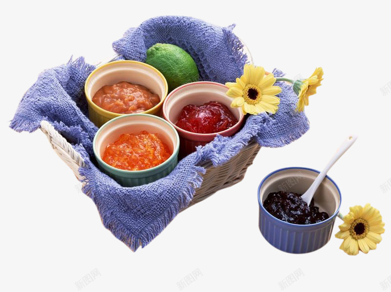 色彩缤纷诱人的调味酱料png免抠素材_新图网 https://ixintu.com 产品实物 色彩缤纷诱人的调味酱料 菊花 调料