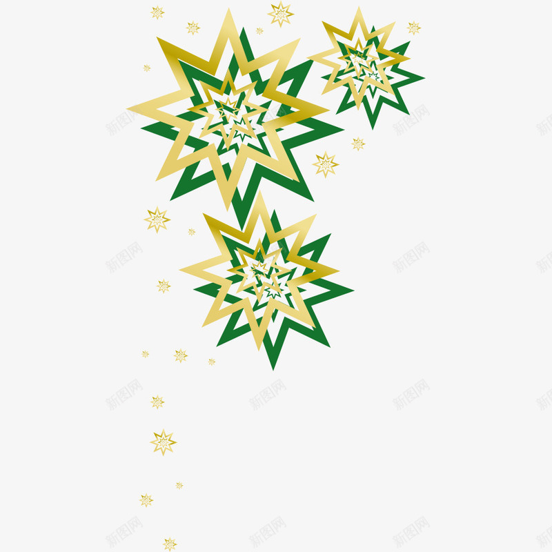多彩星星装饰png免抠素材_新图网 https://ixintu.com 散花 散落 星星