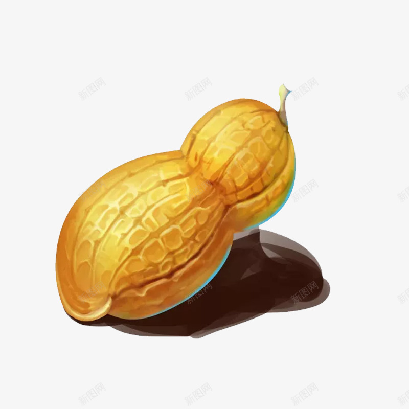 两子花生图标png_新图网 https://ixintu.com 两子生 图标 插图 标识 花生 落花生 金色花生