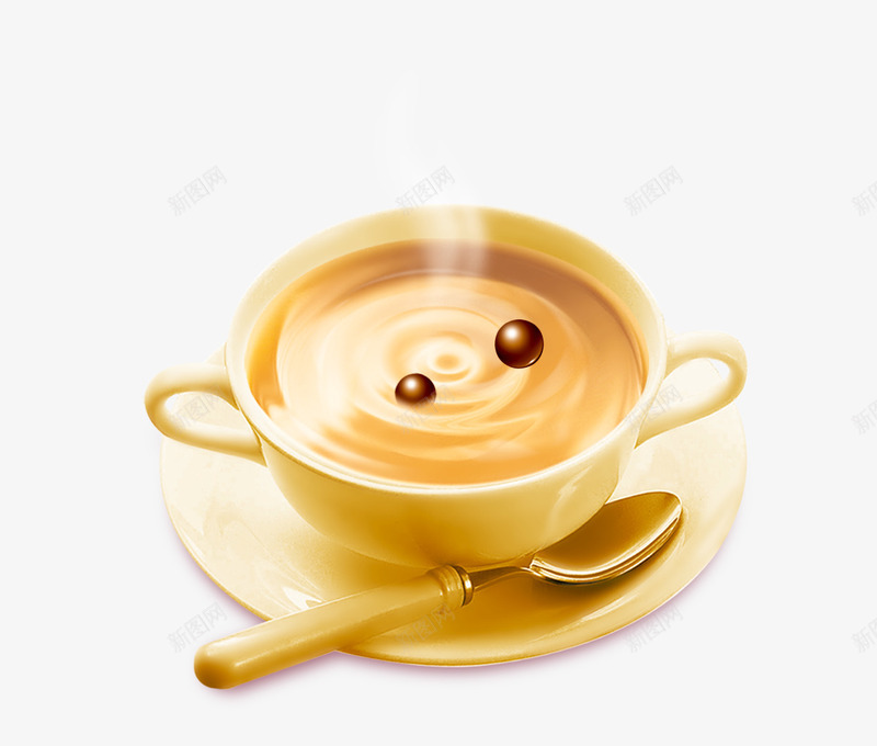 牛奶麦穗png免抠素材_新图网 https://ixintu.com 一杯奶茶 奶茶 调羹