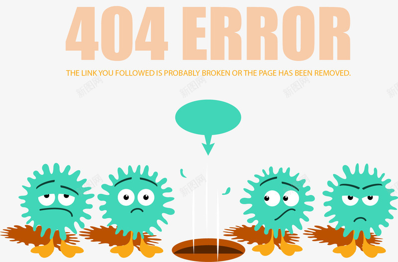 404怪物网站错误信息矢量图ai免抠素材_新图网 https://ixintu.com 404 怪物 网站 错误信息 矢量图