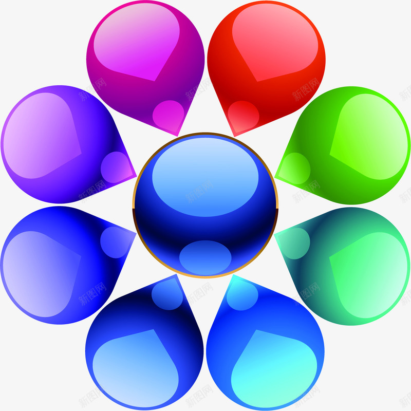 彩色创意多彩渐变气球png免抠素材_新图网 https://ixintu.com 创意 多彩 彩色 气球 渐变