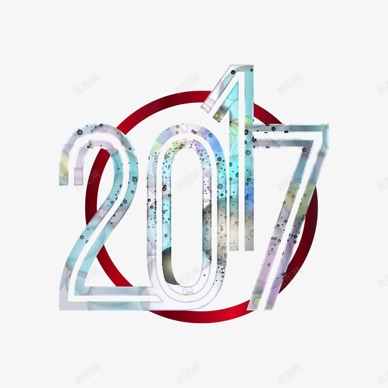 2017年字符矢量图ai免抠素材_新图网 https://ixintu.com 2017 个性 新年元素 矢量图