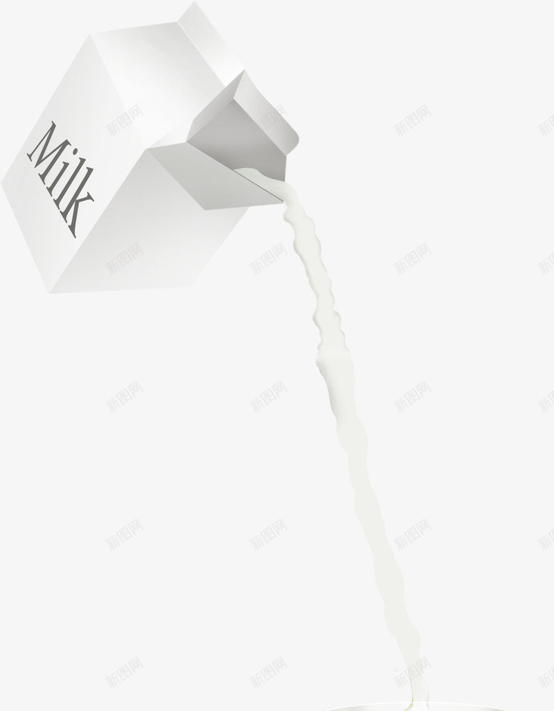 手绘白色卡通牛奶png免抠素材_新图网 https://ixintu.com 卡通 牛奶 白色