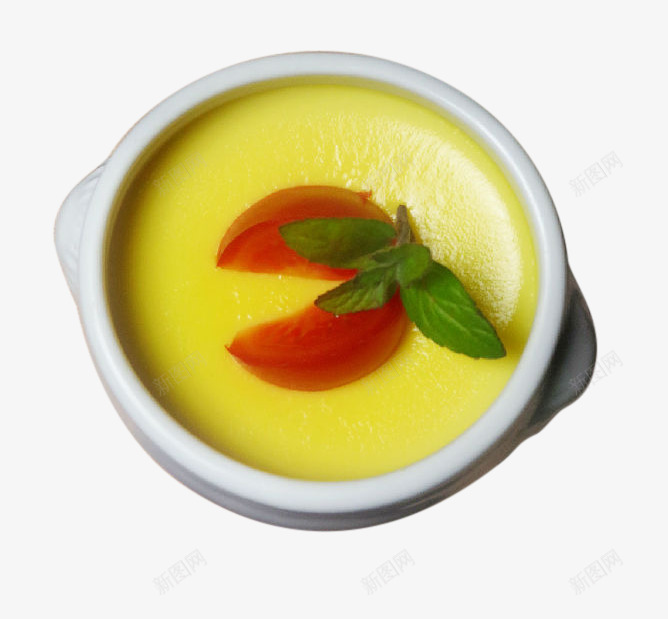 牛奶炖蛋png免抠素材_新图网 https://ixintu.com 健康菜 牛奶 美食 薄荷叶 西红柿 餐饮 鸡蛋