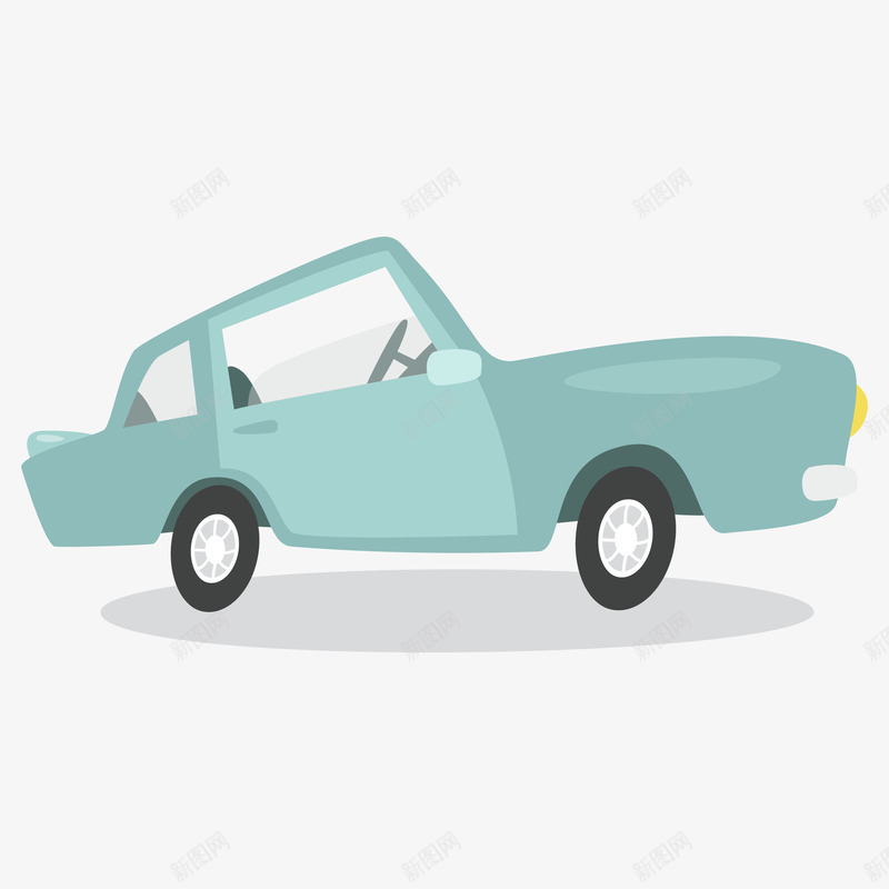 可爱卡通跑车扁平插画矢量图ai免抠素材_新图网 https://ixintu.com 交通出行 卡通 扁平 手绘 汽车 汽车简笔 漫画 简笔画 矢量图