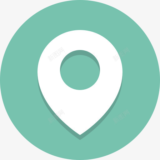 位置导航销圆形图标png_新图网 https://ixintu.com Location navigation pin 位置 导航 销