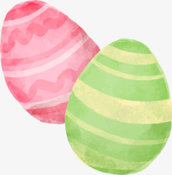 复活节手绘多彩彩蛋素材