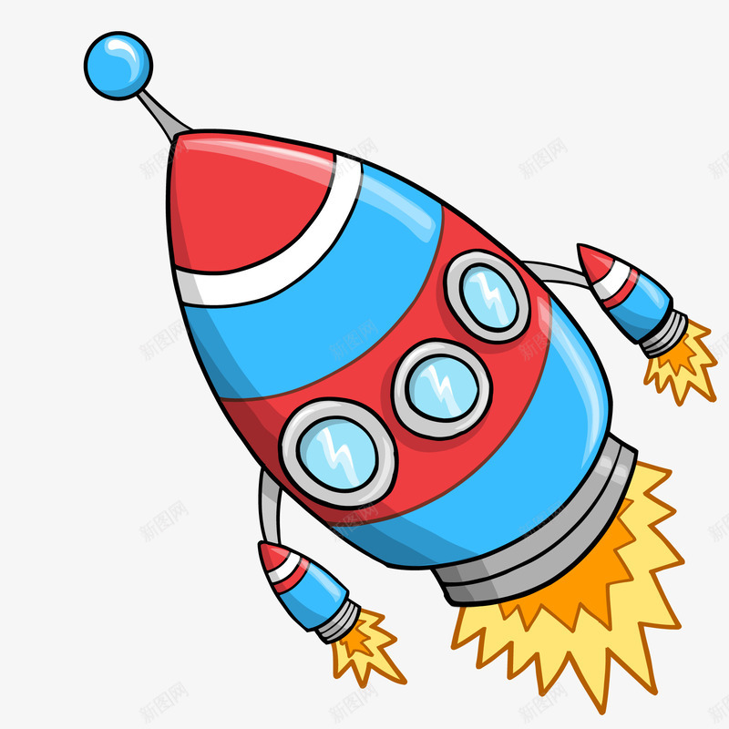 卡通宇航员乘坐的火箭矢量图ai免抠素材_新图网 https://ixintu.com 卡通 发射 外星球 太空 宇宙 宇航员 火箭 矢量图