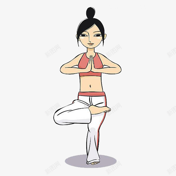 练瑜伽的女人png免抠素材_新图网 https://ixintu.com 卡通 可爱的 年轻人卡通 手绘 漂亮的 瑜伽 白色的 简笔