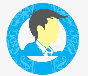 男生头像png免抠素材_新图网 https://ixintu.com 个性 中年 蓝色