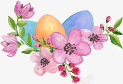 复活节手绘多彩彩蛋素材