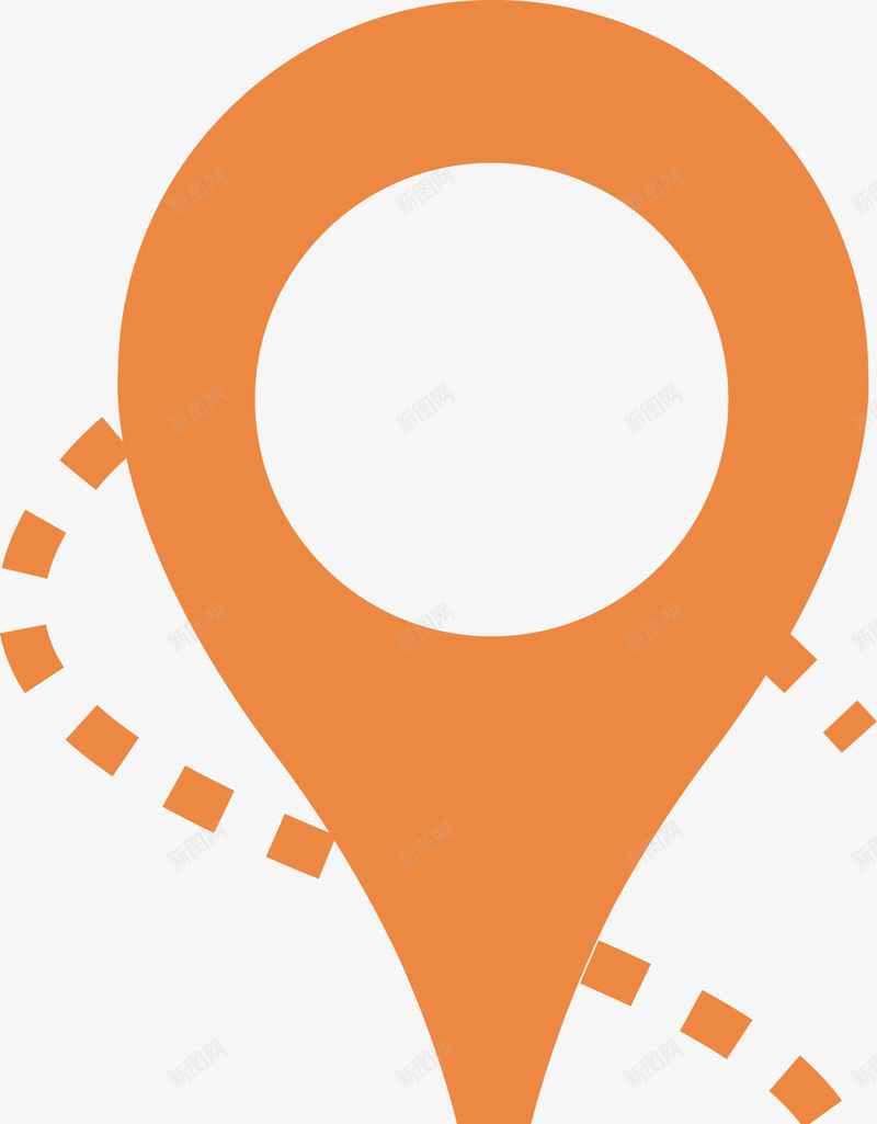 卡通橙色箭头图矢量图图标ai_新图网 https://ixintu.com 地标 地标图 地标箭头 定位图标 定位标识 定位标识图 橙色 箭头 箭头矢量图 矢量图