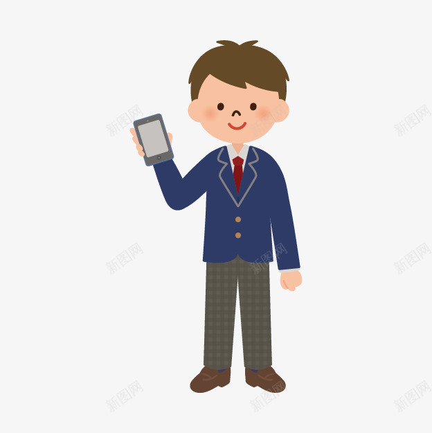 人物卡通手绘人物手机和男png免抠素材_新图网 https://ixintu.com 人物图片素材 人物矢量图 卡通 卡通小人图案 手机 手绘人物 手绘图片 男孩 素描