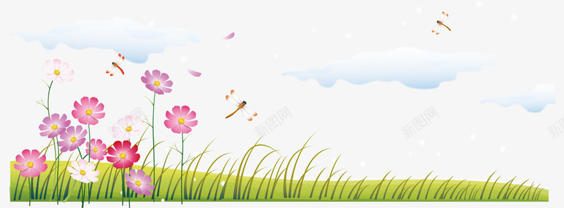 花坪png免抠素材_新图网 https://ixintu.com 中国风 太阳花丛 手绘大花丛 桃花花丛 花丛中的小朋友 花坪 花境 荷花丛 菊花花花丛 蓝白色花丛 迷幻的花丛