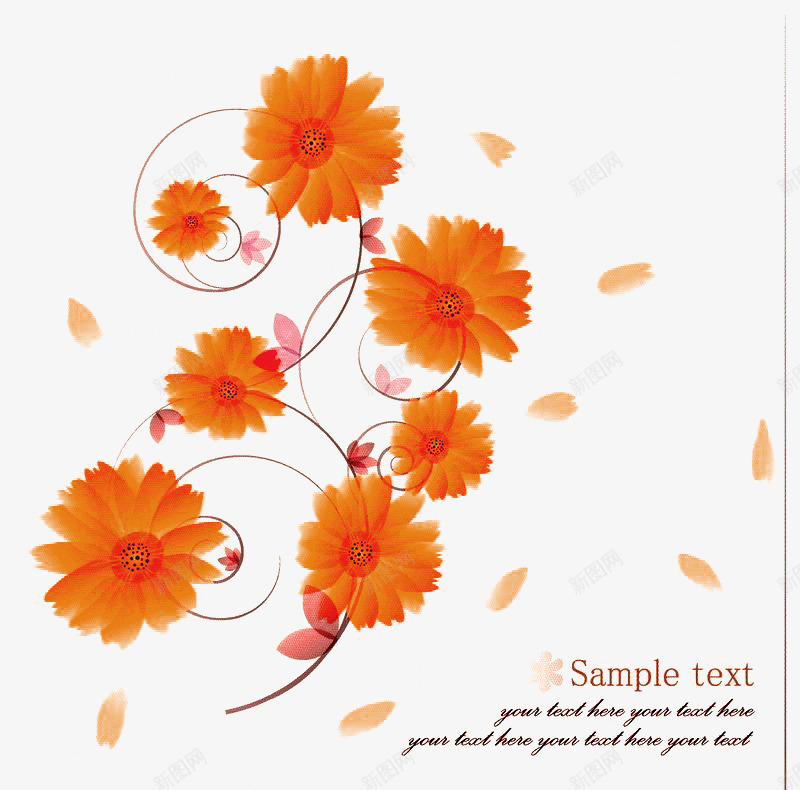 淡雅菊花花瓣底纹png免抠素材_新图网 https://ixintu.com 淡雅底纹 花瓣 菊花 装饰