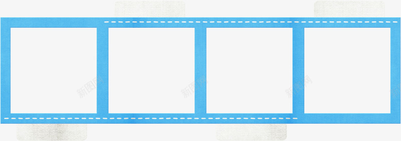 蓝色漂亮方框png免抠素材_新图网 https://ixintu.com 四个方框 方框 漂亮方框 蓝色方框