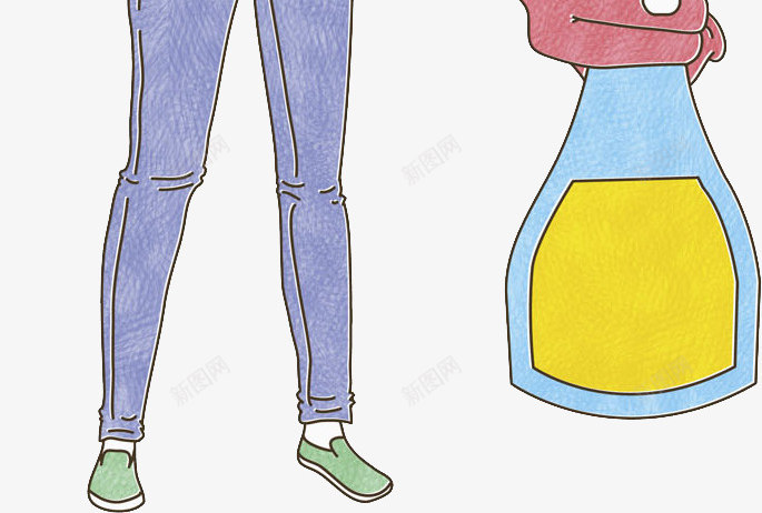 打扫卫生的女人场景图png免抠素材_新图网 https://ixintu.com 劳动的 卡通 女人 手绘 打扫卫生 清洗液 漂亮的